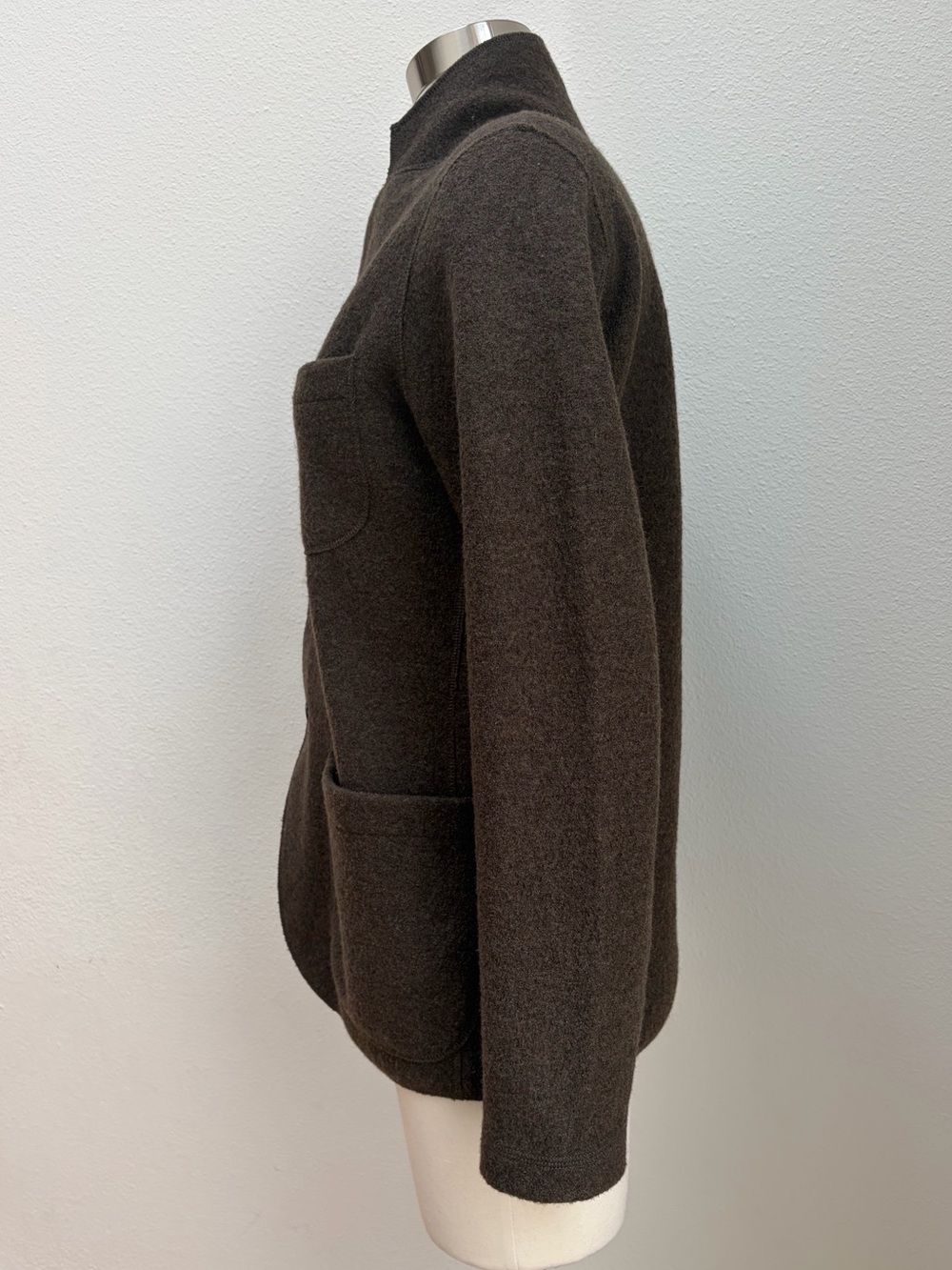Buck Mason Chore Coat Jacket Blazer Felted Button Up Merino Wool Brown Size Xs - Picture 5 of 11